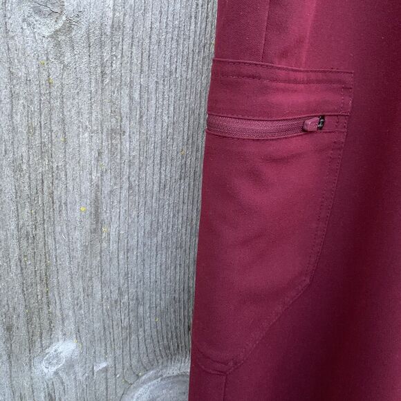 FIGS Pants Womens Medium Burgundy Zamora Cargo Nurse Work - Picture 13 of 16